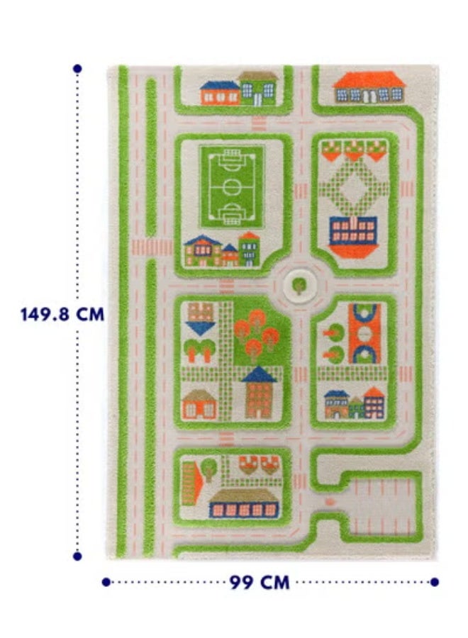 IVI 3D Play Carpet Traffic Design - Medium | Green | Activity Playmat for Kids & Children | Bedroom, Living Room, Nursery Rug | Polypropylene | Foldable | 150 cm x 100 cm - Image 3